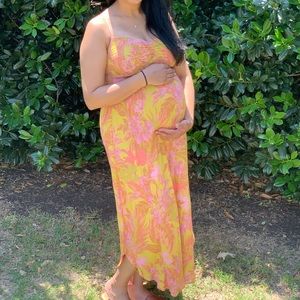 Lush M floral maternity dress